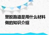 塑膠跑道是用什么材料做的知識介紹
