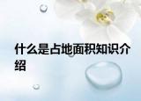 什么是占地面積知識(shí)介紹