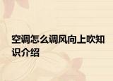空調(diào)怎么調(diào)風(fēng)向上吹知識介紹