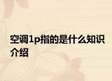 空調1p指的是什么知識介紹
