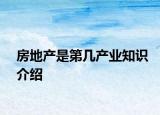 房地產(chǎn)是第幾產(chǎn)業(yè)知識(shí)介紹