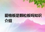 愛格板是顆粒板嗎知識介紹