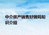中介房產(chǎn)銷售好做嗎知識介紹