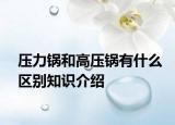 壓力鍋和高壓鍋有什么區(qū)別知識(shí)介紹