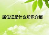 居住證是什么知識介紹