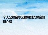 個人公積金怎么提現(xiàn)到支付寶知識介紹