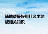 鋪地暖最好用什么木地板相關知識