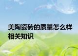 美陶瓷磚的質(zhì)量怎么樣相關(guān)知識