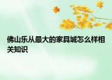 佛山樂從最大的家具城怎么樣相關知識